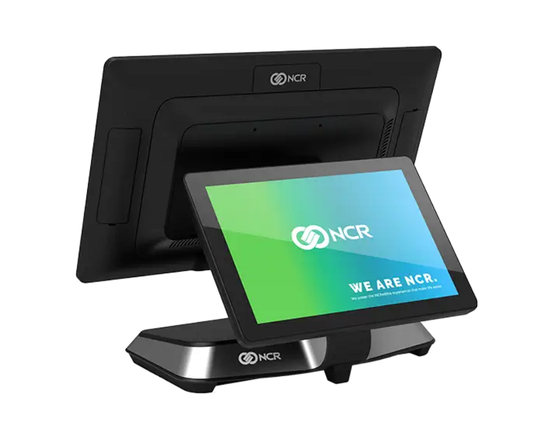 NCR CX7 15.6″ Touch Dual Screen POS Terminal – Intel Celeron G4700T, 8GB RAM, 128GB SSD, Windows 10(Certified Refurbished)